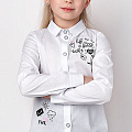 Сорочка шкільна для дівчинки Mevis біла 3229-01 - ціна