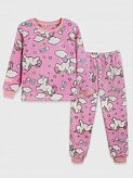 Пижама вельсофт для девочки Фламинго Единороги розовая 855-910