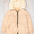 Куртка подовжена для дівчинки Одягайко пудра 22325 - ціна