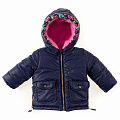 Куртка зимова для дівчинки Одягайко темно-синя з рожевим 20040О - ціна