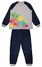 Утепленная пижама для мальчика GABBI серая 11889