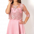 Нарядне плаття з накидкою для дівчинки Mevis рожеве 2789-02 - ціна