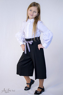 Шкільні брюки-кюлоти для дівчинки Albero сині 4030 - світлина