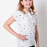 Блузка з коротким рукавом для дівчинки Mevis біла 3439-01 - ціна
