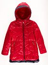 Куртка удлиненная для девочки ОДЯГАЙКО красная 22042О
