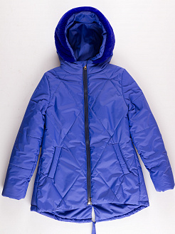 Куртка подовжена для дівчинки ОДЯГАЙКО синя 22101О - ціна