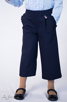 Школьные брюки-кюлоты для девочки Albero синие 4032 - ціна