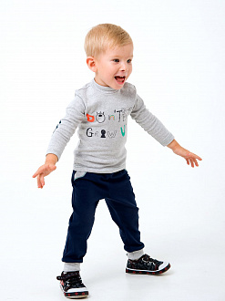 Трикотажні штанці для хлопчика Smil сині 115383 - ціна