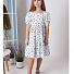 Сукня для дівчинки муслін Mevis біла з блакитним 5065-02 - ціна