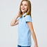 Футболка-поло з коротким рукавом для дівчинки SMIL блакитна 114745/114746 - світлина