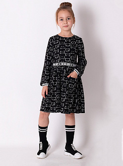 Трикотажне плаття для дівчинки Mevis чорне 3629-01 - ціна