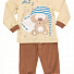 Пижама  для мальчика Valeri tex Кот коричневая 1782-55-090 - ціна