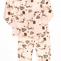 Пижама утепленная для девочки Interkids Олени персиковая 1949 - ціна
