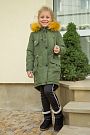 Куртка-парка удлиненная для девочки Suzie Мишель хаки ПТ-45711