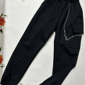 Трикотажні джогери-карго для дівчинки чорні 0908 - ціна