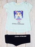 Комплект футболка и лосины для девочки Breeze Little Princess голубой 12558