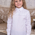 Блузка шкільна з мереживом SUZIE Емма біла СЧ-12713 - ціна