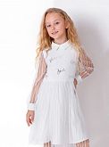 Нарядное платье для девочки Mevis белое 4049-01