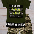 Комплект футболка и шорты для мальчика Милитари хаки 1092 - ціна