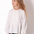 Блузка з довгим рукавом для дівчинки Mevis молочна 3674-02 - ціна
