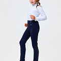 Штани трикотажні для дівчинки SMIL темно-сині 115426/115427 - фото