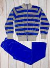 Спортивный велюровый костюм для мальчика Фламинго синий 966-516
