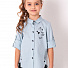 Сорочка шкільна для дівчинки Mevis блакитна 3814-06 - ціна