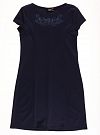 Платье школьное с коротким рукавом трикотажное MEVIS синее 1996-01