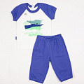 Пижама для мальчика (футболка+бриджи) SMIL синяя 104132 - ціна