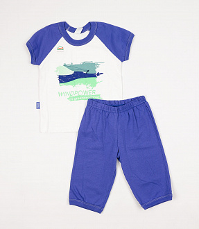 Пижама для мальчика (футболка+бриджи) SMIL синяя 104132 - ціна