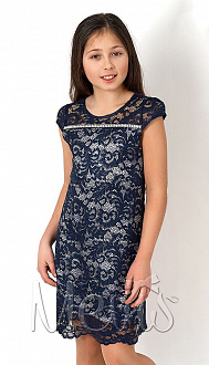 Ошатне плаття для дівчинки Mevis синє 2782-02 - ціна