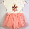 Плаття для дівчинки Breeze Дівчина-квітка персикове 13347 - ціна
