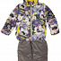 Комбінезон зимовий роздільний (куртка+штани) Одягайко Квіти сірий 20052 - ціна