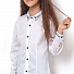 Блузка з вишивкою для дівчинки Mevis біла 2331-01. - ціна