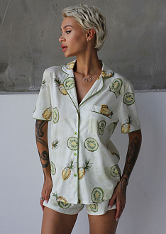 Жіноча піжама Leinle Pineapple молочна 1551-12006 - ціна