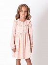 Трикотажное платье для девочки Mevis персиковое 3934-01