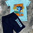 Комплект футболка і шорти для хлопчика Breeze Shark блакитний 15176 - ціна