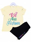 Комплект футболка и шорты для девочки Barmy We Are Fashion желтый 0787 