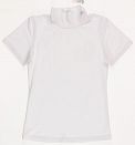 Блузка трикотажная с коротким рукавом Valeri tex белая 1507-20-242