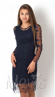 Нарядное платье для девочки Mevis темно-синее 2661-01 - ціна