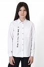 Рубашка коттоновая для девочки Mevis белая 4145-01