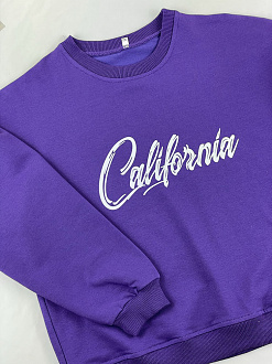 Стильний світшот для дівчинки California фіолетовий 0804 - світлина