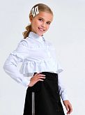 Блузка с рюшами для девочки SMIL белая 114760