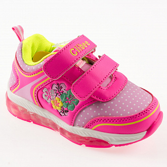 Кросівки для дівчинки Clibee Квіти рожеві К-189 - ціна