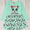 Трикотажна сукня little kitty бірюзове 6895 - ціна