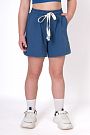 Трикотажные шорты для девочки Mevis синий индиго 5107-07