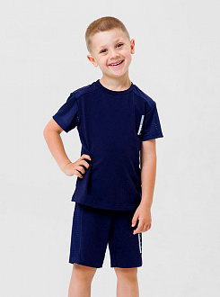 Спортивна футболка для хлопчика SMIL темно-синя 110605/110606 - ціна