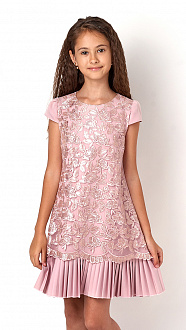 Мереживні ошатне плаття для дівчинки Mevis рожеве 2997-02 - ціна