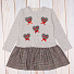 Трикотажна сукня для дівчинки Barmy Серденька сіре 0658 - ціна