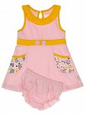 Летний комплект платье и трусики для девочки Smil розовый 113202